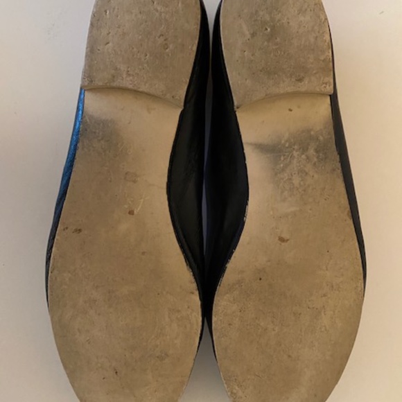French Sole NY Black Leather Jigsaw Flats - Picture 3 of 5